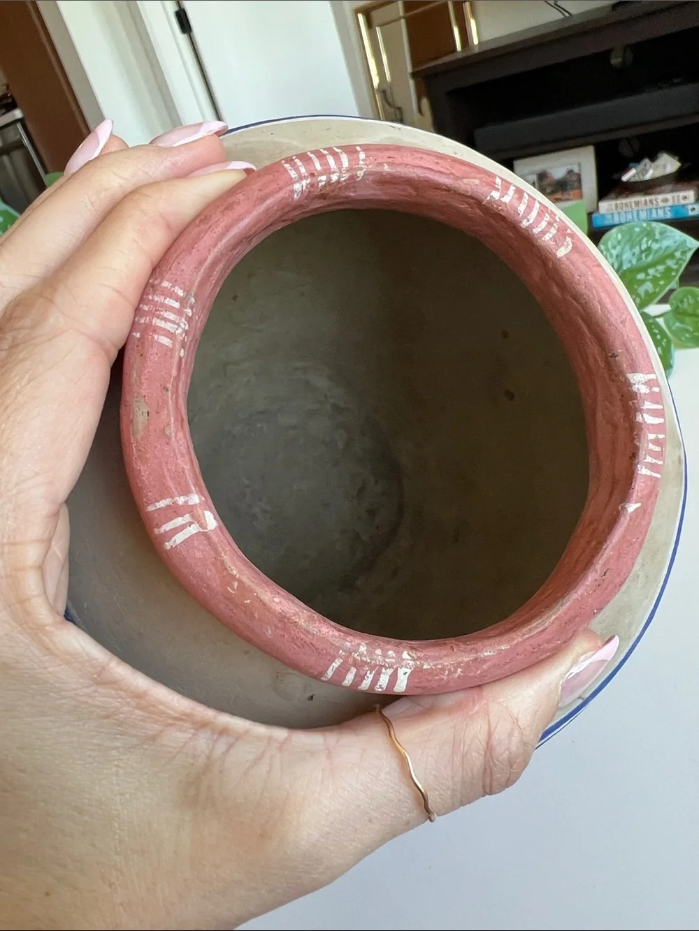 Vintage Mexican Pottery Vase Floral Handmade - Picture 10 of 14
